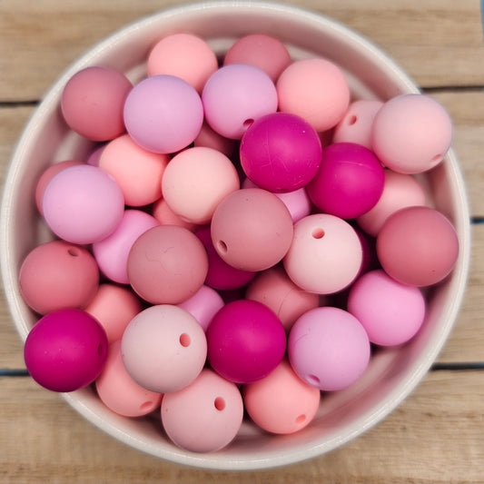 15mm Round Bead Packs - Pack of 100. Peony Perfection Variety Pack