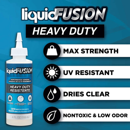 Liquid Fusion Waterproof Clear Urethane Glue, 4oz (Non-Toxic & Fast Drying)