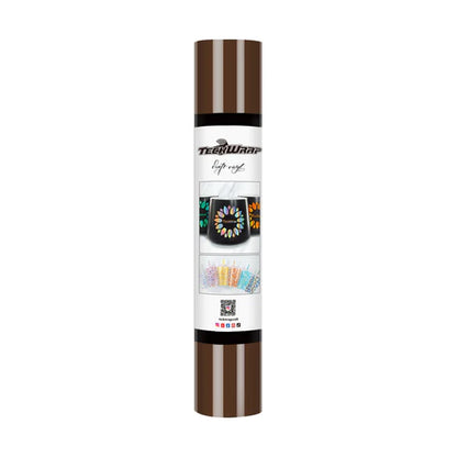 Teckwrap 001 Adhesive Craft Vinyl Gloss - Coffee Brown - Cutey K Blanks