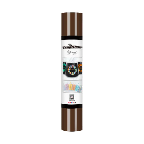 Teckwrap 001 Adhesive Craft Vinyl Gloss - Coffee Brown - Cutey K Blanks