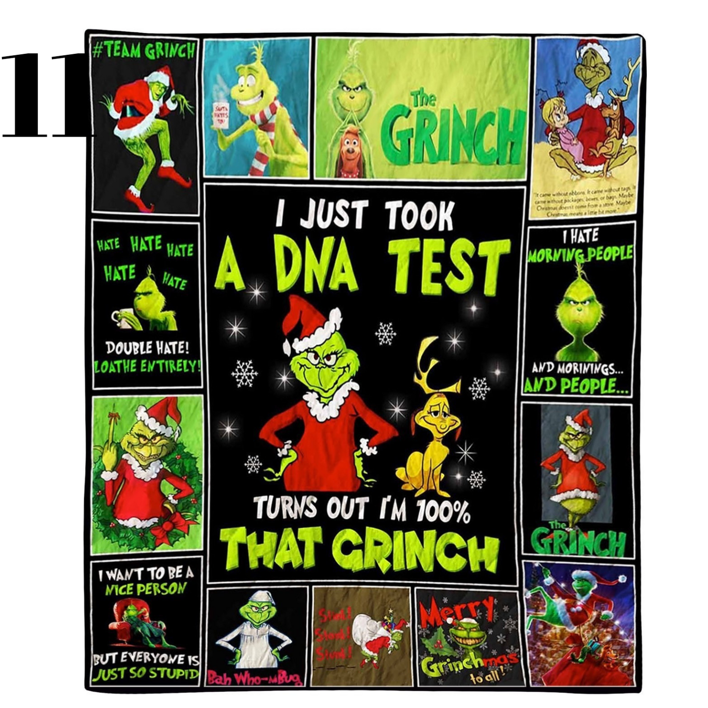 Green Guy Christmas Blankets