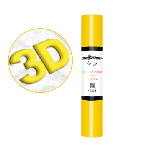 Teckwrap 3D Puff Heat Transfer Vinyl - Yellow - Cutey K Blanks