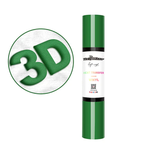 Teckwrap 3D Puff Heat Transfer Vinyl - Dark Green - Cutey K Blanks