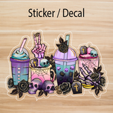 Decals, Stickers, HTV  - Skull Latte -  DS100181 - Cutey K Blanks