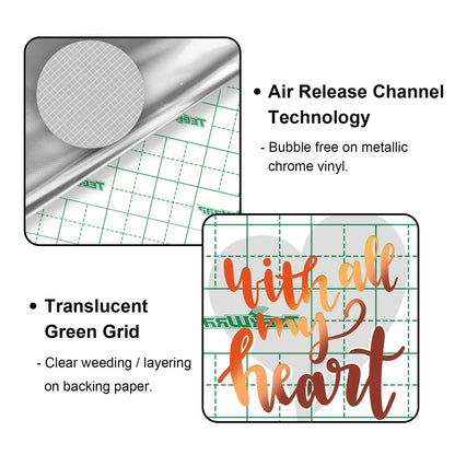 Teckwrap Bubble Free Mirror Chrome Adhesive Vinyl - Lime Green - Cutey K Blanks