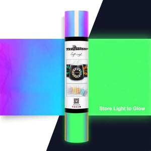 Teckwrap Opal Glow In The Dark Adhesive Vinyl - White - Cutey K Blanks