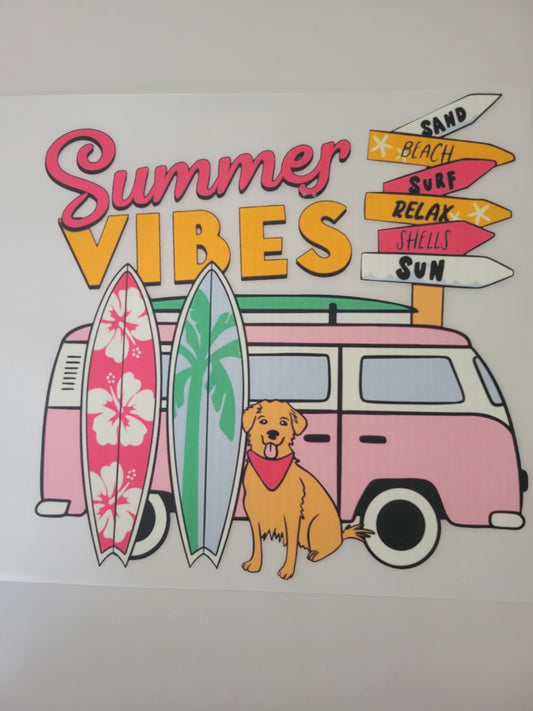 DTF - Summer Vibes, Surfboard, VW - Cutey K Blanks