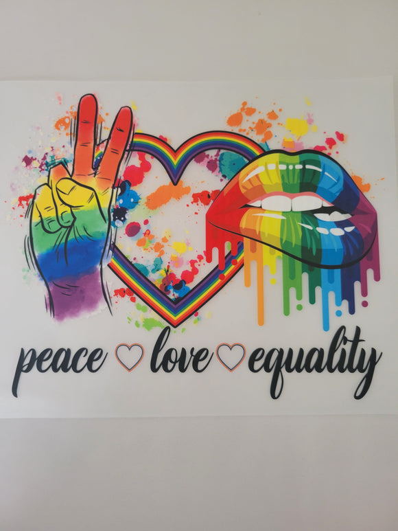 DTF - Peace Love Equality - Cutey K Blanks