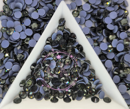 Black Diamond Glass Hotfix Rhinestones | Shirt rhinestones | Bling 3MM-SS12 | 4MM-SS16 |5MM-SS20 | Apparel Stones