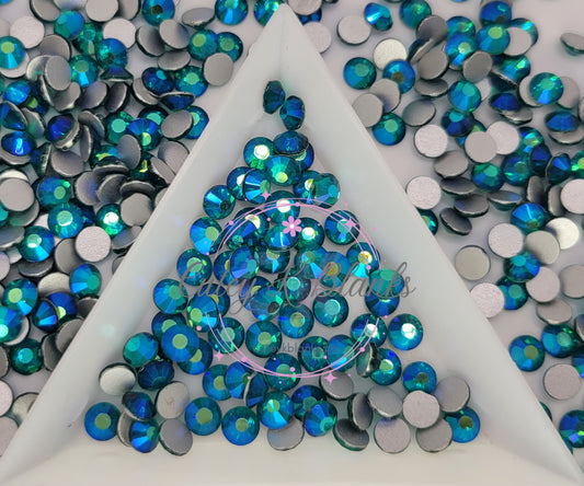 Blue Zircon AB Glass Flatback Rhinestones | Craft rhinestones | Bling 3MM-SS12 | 4MM-SS16 |5MM-SS20 | DIY, Nail Art, Tumbler