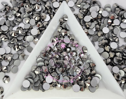 Hematite Glass Flatback Rhinestones | Craft rhinestones | Bling 3MM-SS12 | 4MM-SS16 |5MM-SS20 | DIY, Nail Art, Tumbler | 1440 per bag