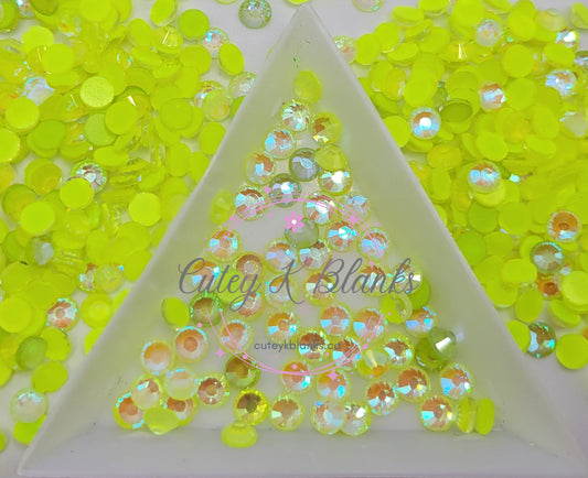 Glass Flatback Rhinestones:  Citrine Luminous