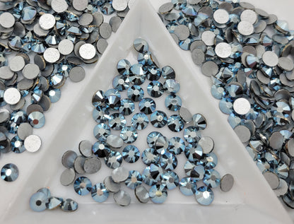 Sky Blue Metal Glass Flatback Rhinestones | Craft rhinestones | Bling 3MM-SS12 | 4MM-SS16 |5MM-SS20 | DIY, Nail Art, Tumbler | 1440 per bag