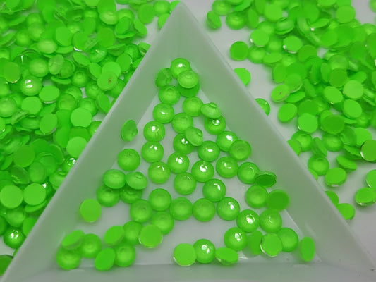 Lime Neon Glass Flatback Rhinestones | Craft rhinestones | Bling 3MM-SS12 | 4MM-SS16 |5MM-SS20 | DIY, Nail Art, Tumbler | 1440 per bag