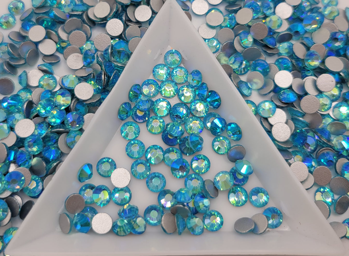 Aquamarine AB Glass Flatback Rhinestones | Craft rhinestones | Bling 3MM-SS12 | 4MM-SS16 |5MM-SS20 | DIY, Nail Art, Tumbler