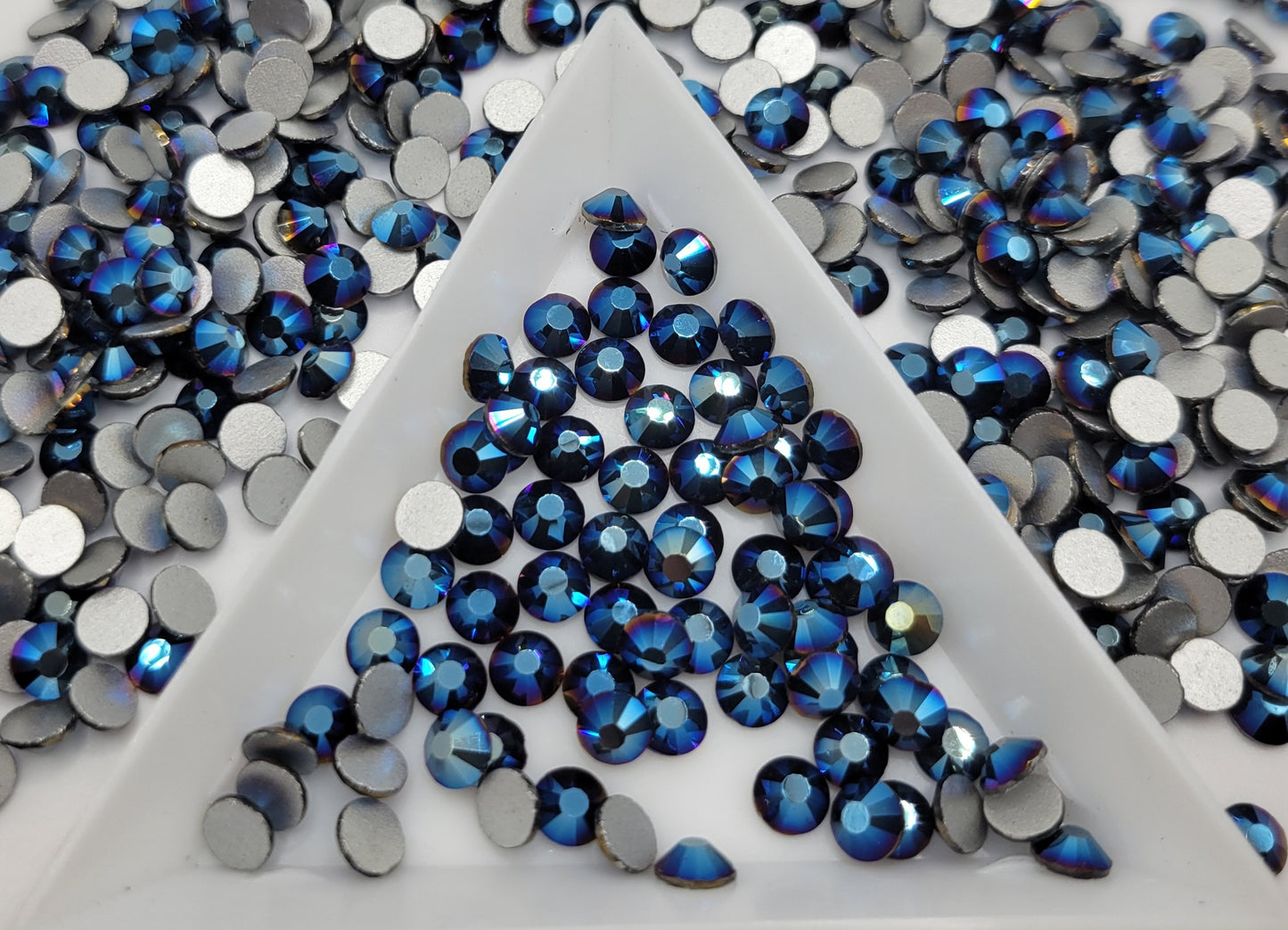 Mine Blue Glass Flatback Rhinestones | Craft rhinestones | Bling 3MM-SS12 | 4MM-SS16 |5MM-SS20 | DIY, Nail Art, Tumbler | 1440 per bag