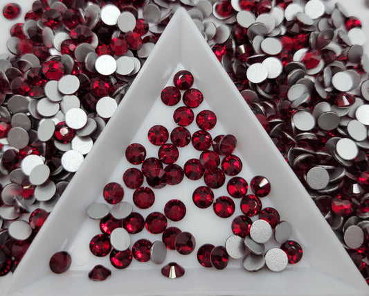 Glass Flatback Rhinestones: Dark Siam