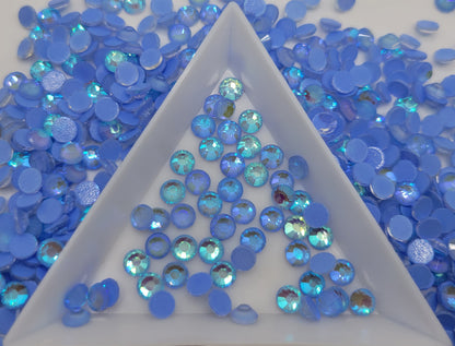 Blue Luminous Glass Flatback Rhinestones | Craft rhinestones | Bling 3MM-SS12 | 4MM-SS16 |5MM-SS20 | DIY, Nail Art, Tumbler