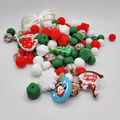 Silicone Focal Beads: Christmas Set 1