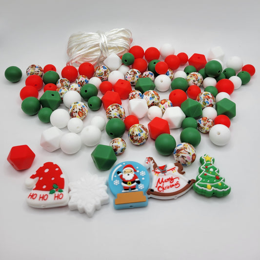 Silicone Focal Beads: Christmas Set 1