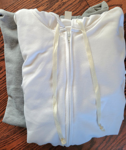 Adults 100% Polyester zip Hoodies for Sublimation, Htv, Dtf or Screenprints