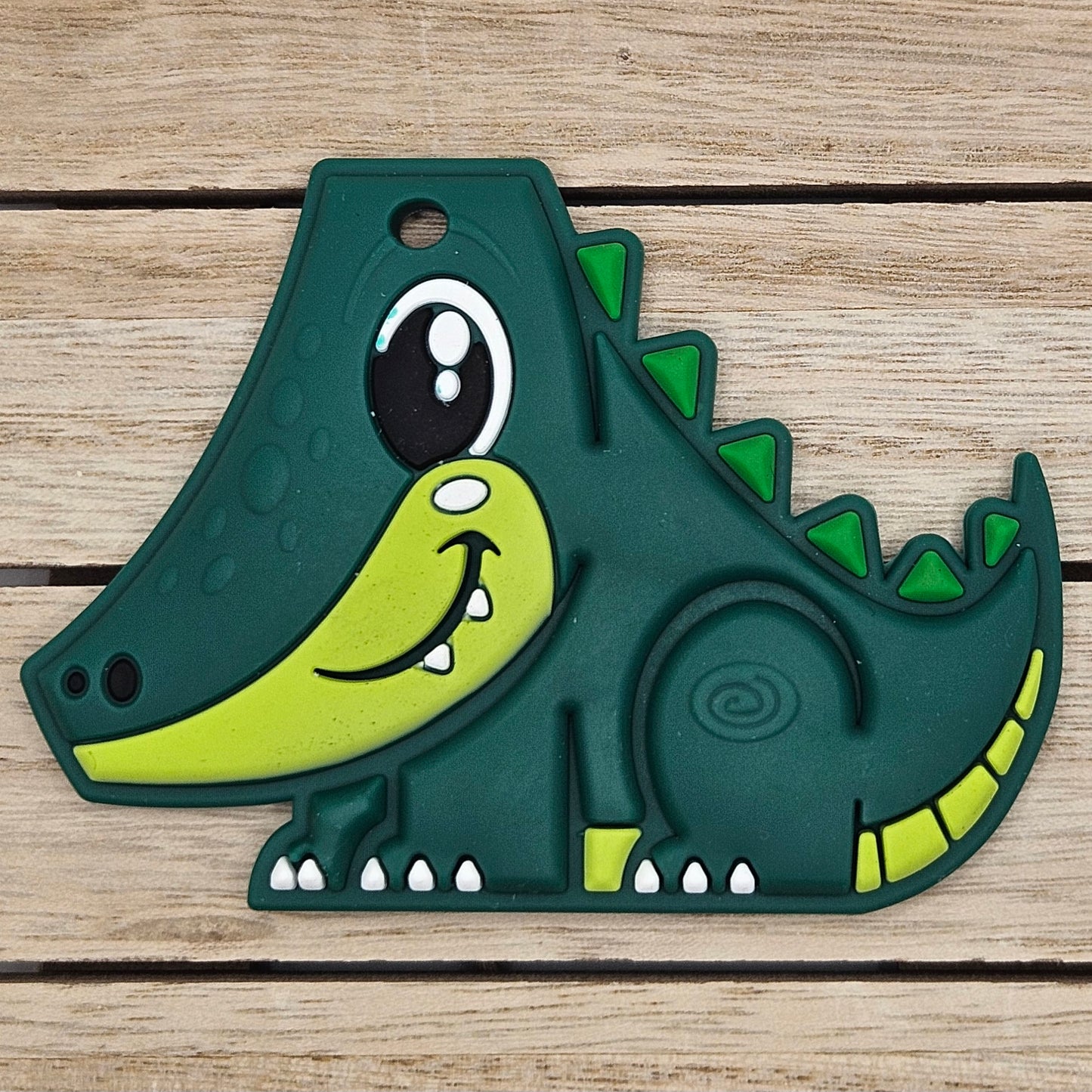 Teether: Dark Green Crocodile