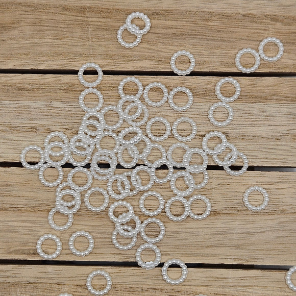 10mm Pearl Spacer Beads - White