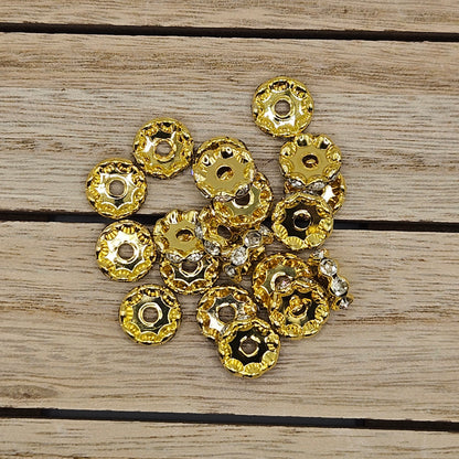 Crystal Wave Spacer Beads 10mm and 12mm