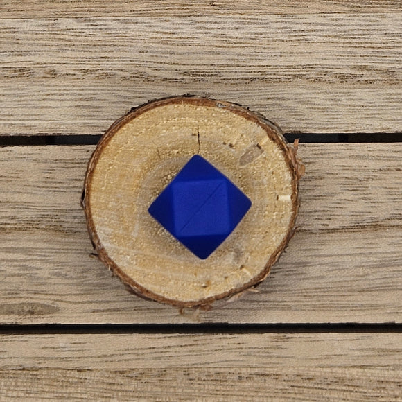 Hexagon Silicone Bead - 14mm - ROYAL BLUE