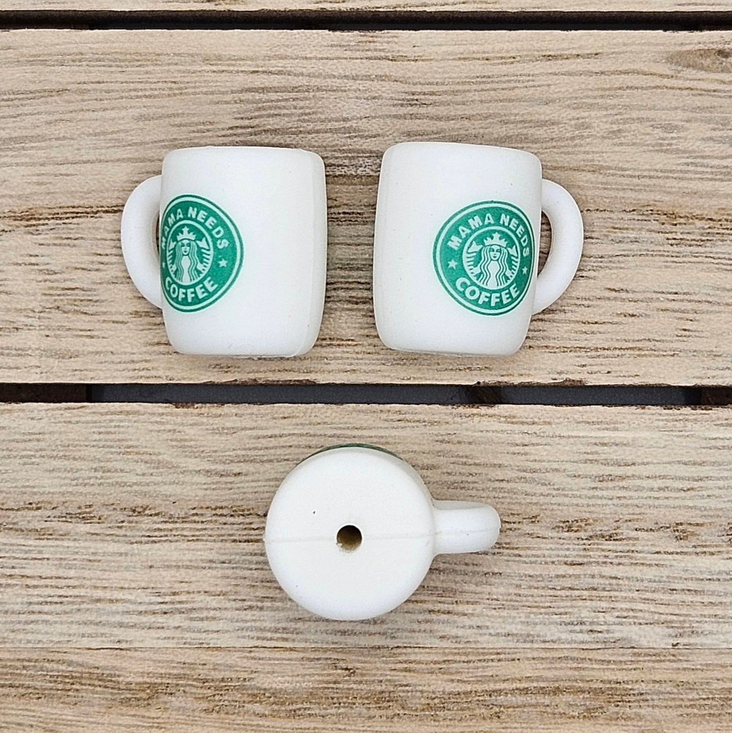 Focal Beads: Cup, Mama Needs Coffee