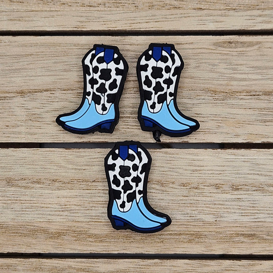 Focal Beads: Blue Western Boots