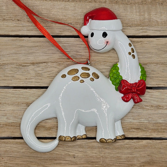Resin Christmas Ornament Dinosaur