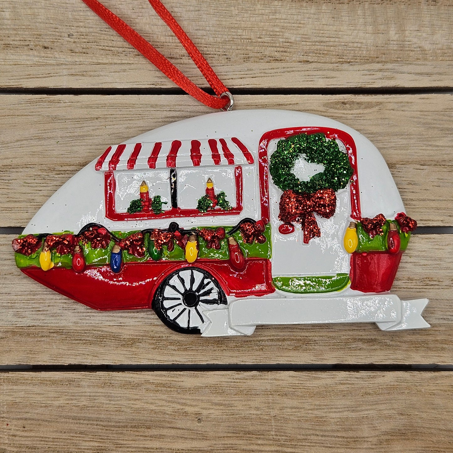 Resin Christmas Ornament Camper