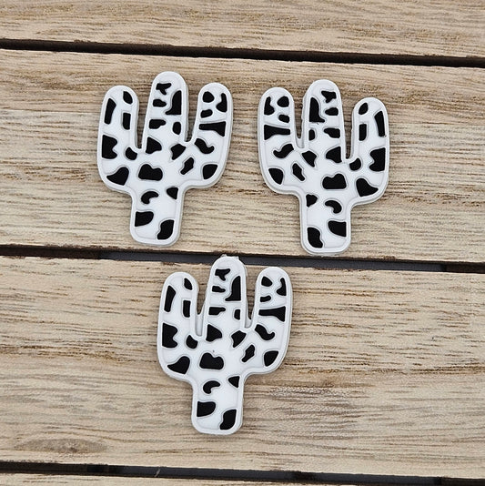 Silicone Focal Beads: Cow Cactus | Cartoon Beads | DIY Craft Beads | Beads for wristlets, pens, keychains