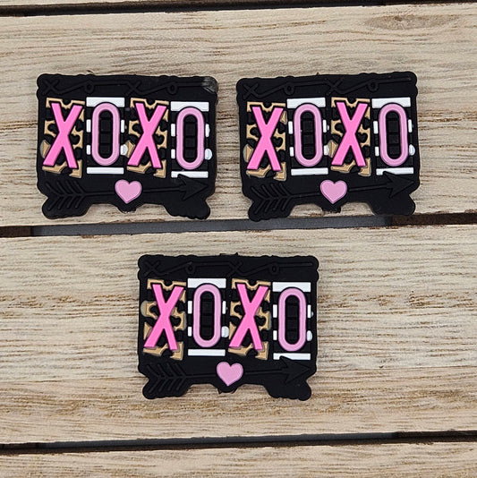 Silicone Focal Beads: XOXO | Cartoon Beads | DIY Craft Beads | Beads for wristlets, pens, keychains