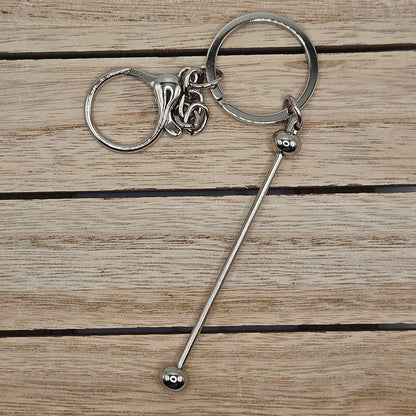 Metal Keychain Bar For Silicone Beads
