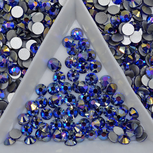 Glass Flatback Rhinestones:  Magic Blueberry