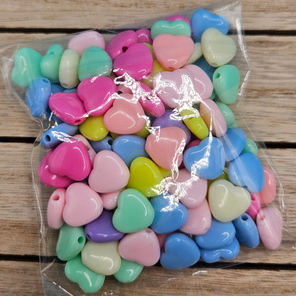 Heart Acrylic Beads