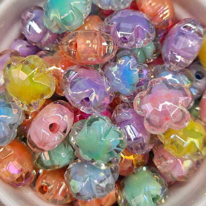 Acrylic Flowers Multicolour Pack (100) | Beads for pens | beading accessories | bead supplies