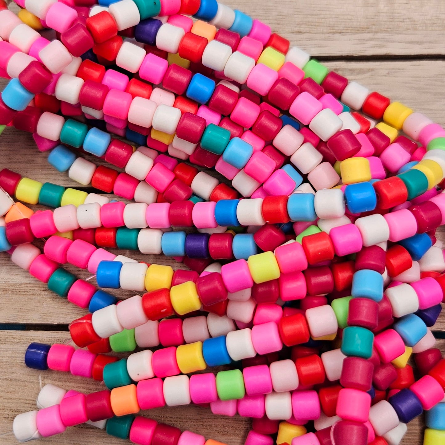 Polymer Clay Beads - Cylinder - Strands
