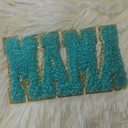 Chenille Iron On Patch: Mama