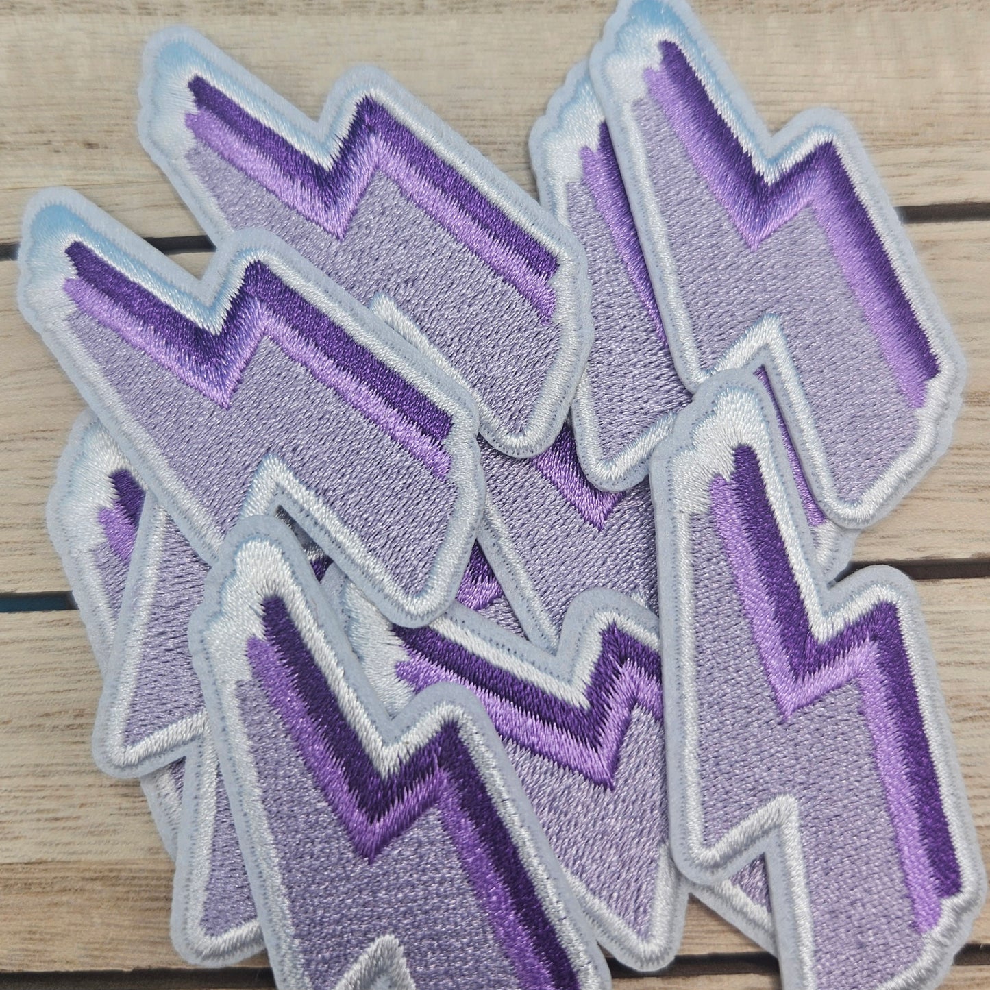 Iron On Hat Patches: Purple Lighting