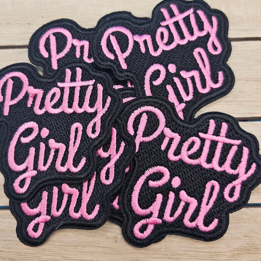 Iron On Hat Patches: Pretty Girl