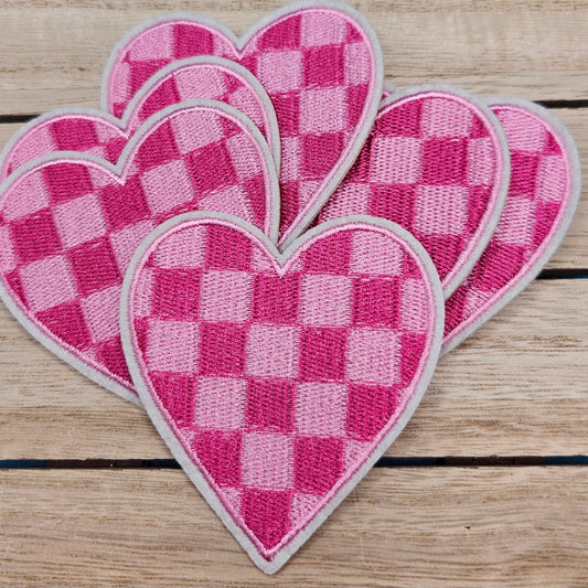 Iron On Hat Patches: Pink Heart