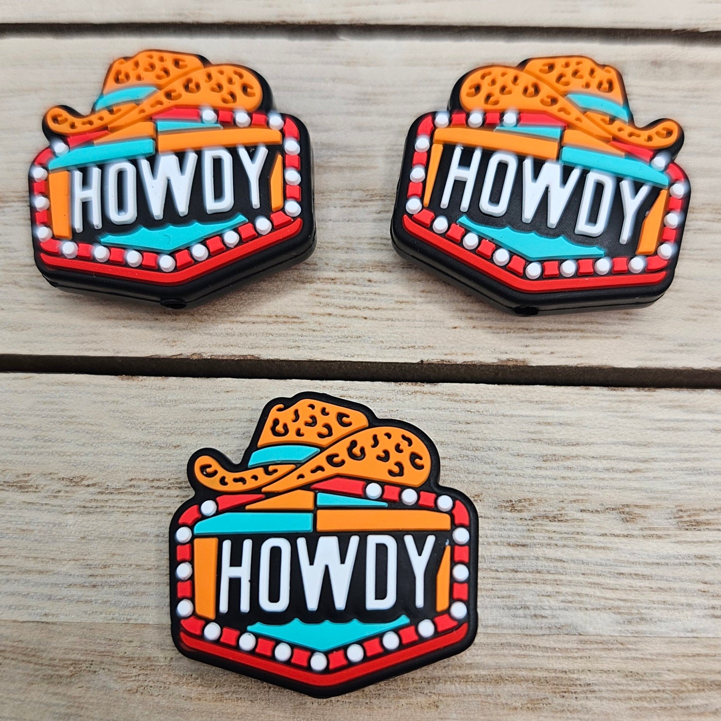 Silicone Focal Beads: Howdy | Cartoon Beads | DIY Craft Beads | Beads for wristlets, pens, keychains