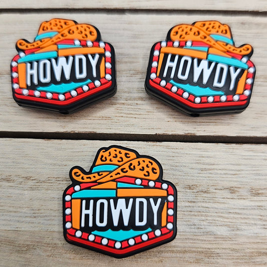 Silicone Focal Beads: Howdy | Cartoon Beads | DIY Craft Beads | Beads for wristlets, pens, keychains