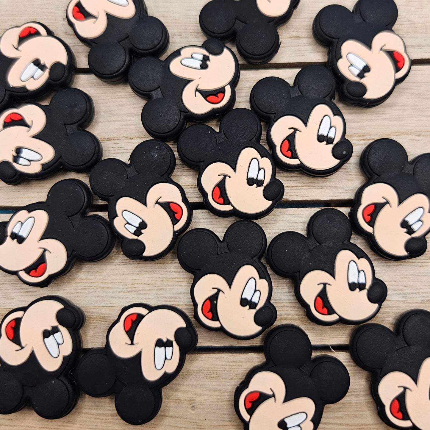 Silicone Focal Beads: Mickey Face | Cartoon Beads | DIY Craft Beads | Beads for wristlets, pens, keychains