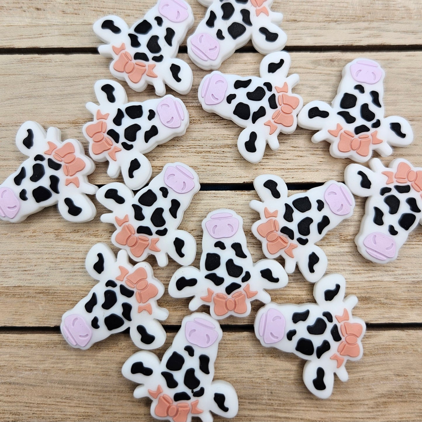 Silicone Focal Beads: Cow | Cartoon Beads | DIY Craft Beads | Beads for wristlets, pens, keychains