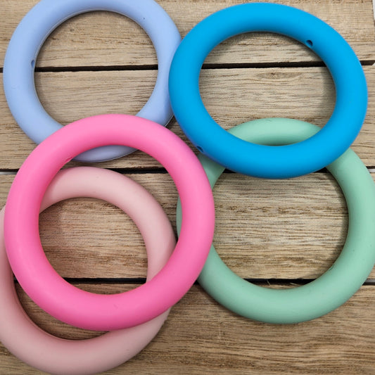 65mm Silicone Ring | Silicone teething Ring for Teethers and beading crafts