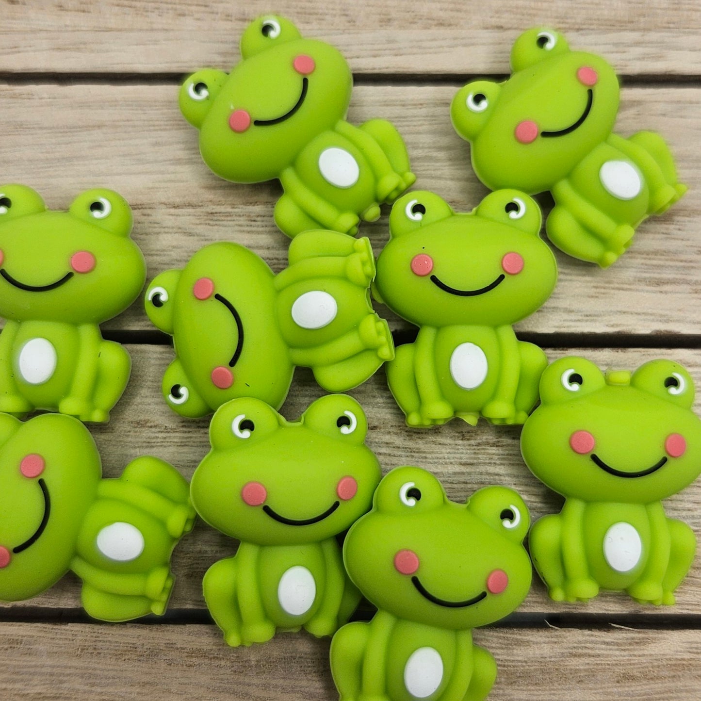 Silicone Focal Beads: 3D frog | Cartoon Beads | DIY Craft Beads | Beads for wristlets, pens, keychains